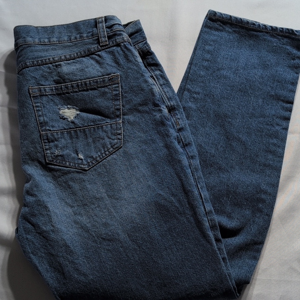 American Rag Men's Blue Distressed Jeans Size W34 L30 - Picture 6 of 6